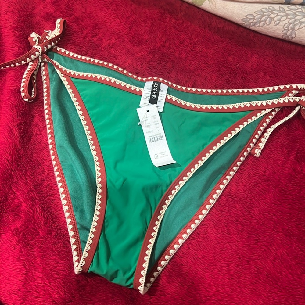 Super cute J.Crew side tie, bikini bottom brand, new size large